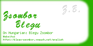 zsombor blegu business card